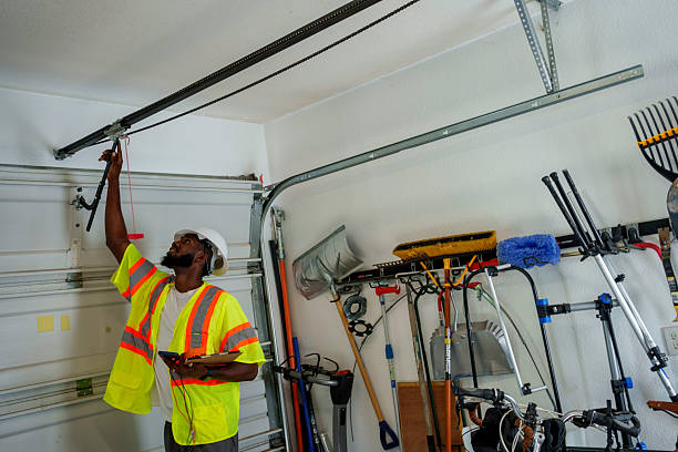 Professional Garage Door Panel Replacement technician working in Bargersville, IN